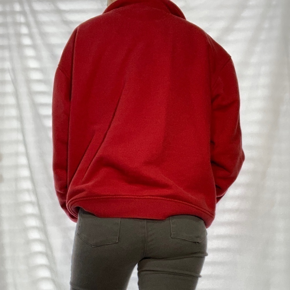 GAP Vintage 1980s Women’s Red Halfway Zip Collared Pullover in Size Large - Picture 12 of 16